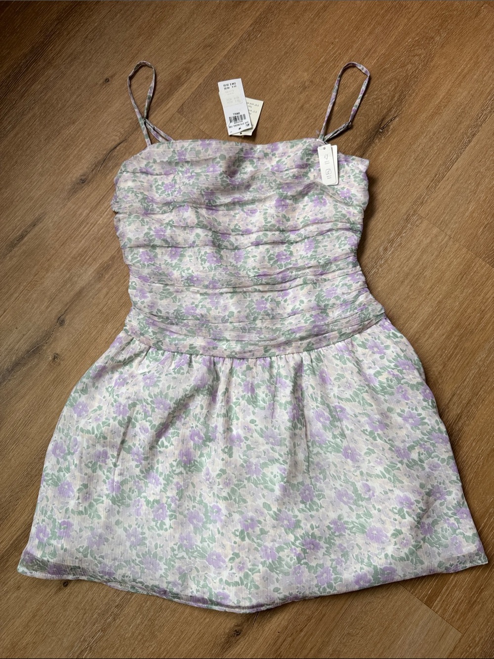 Hollister Floral Ruched Mini Dress NWT Size S